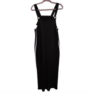 Davida Ladies Side Striped Bibbed Maxi Dress- size L